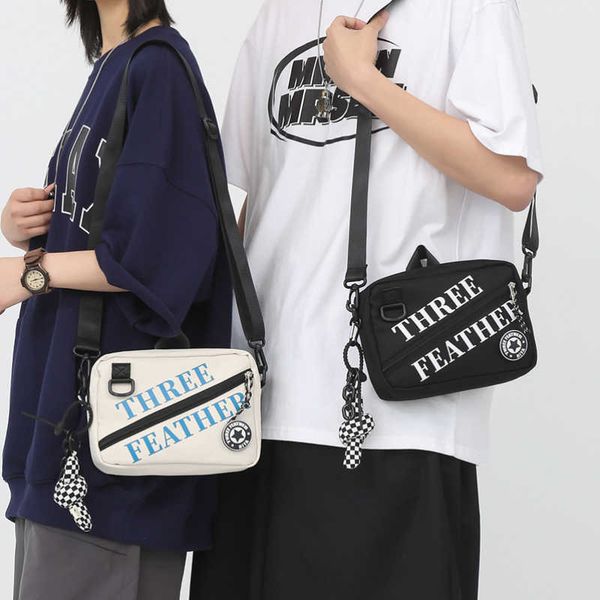 

women shoulder messenger bags small canvas korean cute student fashion crossbody bag for men 2022 nylon cloth phone bag