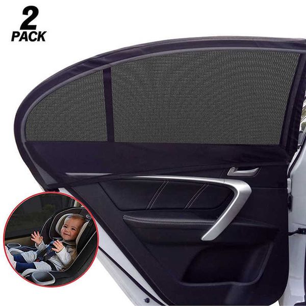 

2pcs universal car curtains car window mesh screens sunscreen drapes sun side shade rear window cover uv protection visor shield