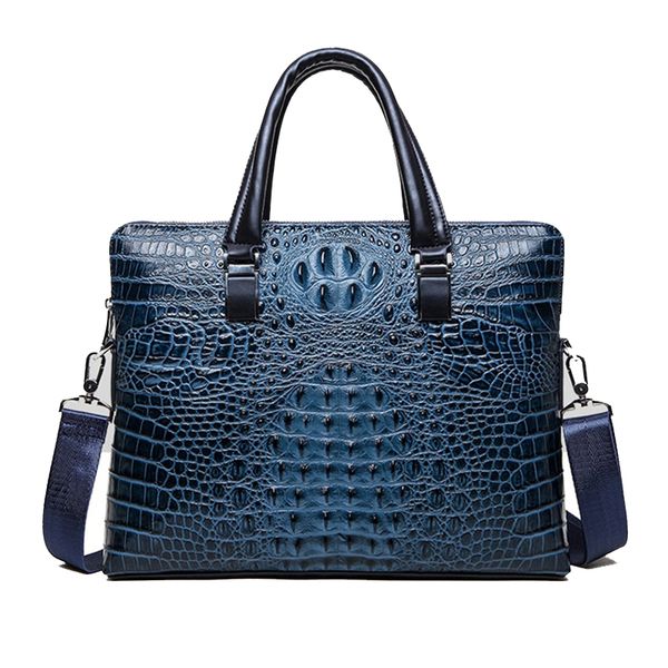 

evening bags famous design briefcase luxury pattern cowhide leather handbag male shoulder bag 14" lapbags 230208