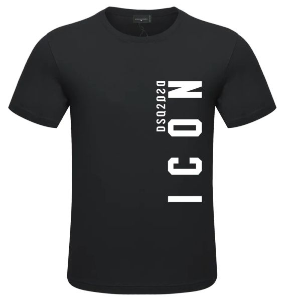 

cotton twill fabric icon dsq2 men's t-shirts summer personality fashion casual print short sleeve youth versatile black white dsq t-shi, White;black