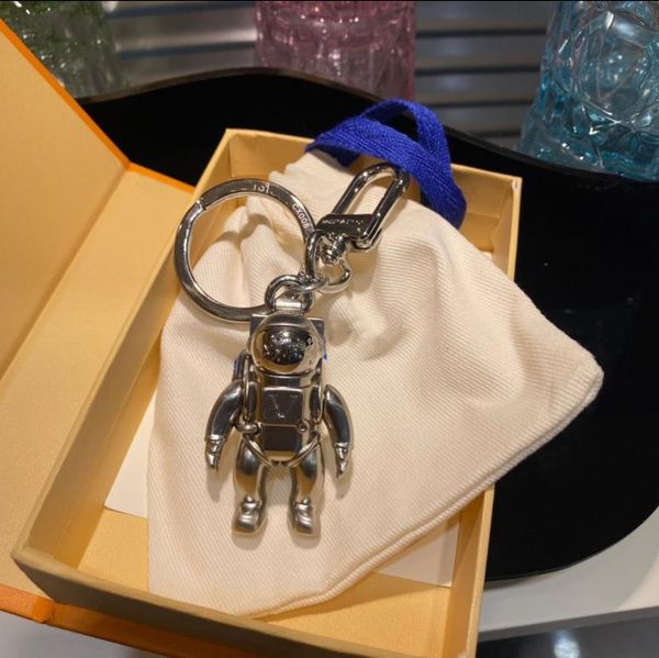 

2023 new space robot keyring for men and women luxury keyring without box, Silver