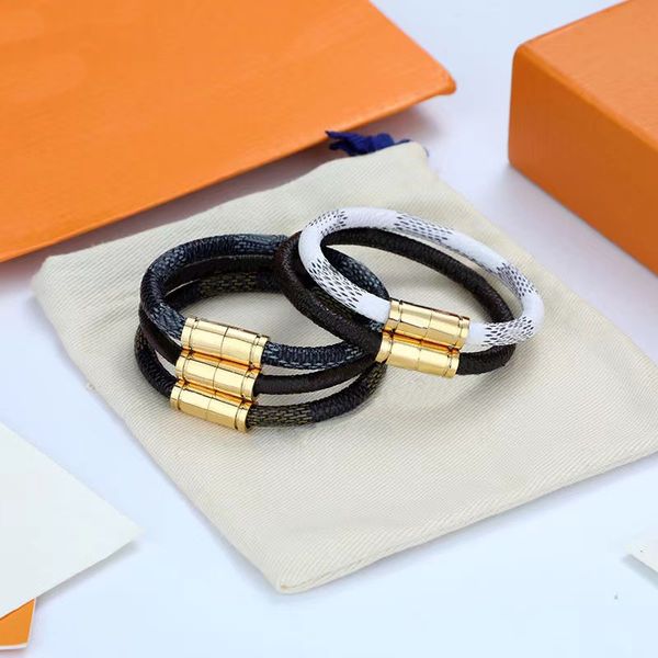 

gold cuff bangles for women designer charm bracelets designer luxury leather bracelet cable bangle armband luxurious jewelry birthday valent, Black