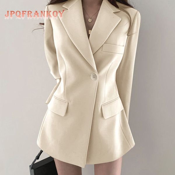 

womens suits blazers jpqf suit jacket female spring summer solid color korean version design british style lady women crop blazer fashion 23, White;black
