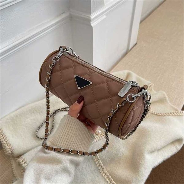 

36% off handbag 2023 new bag style women's and cylinder simple rhombic lattice embroidery thread shoulder messenger chain