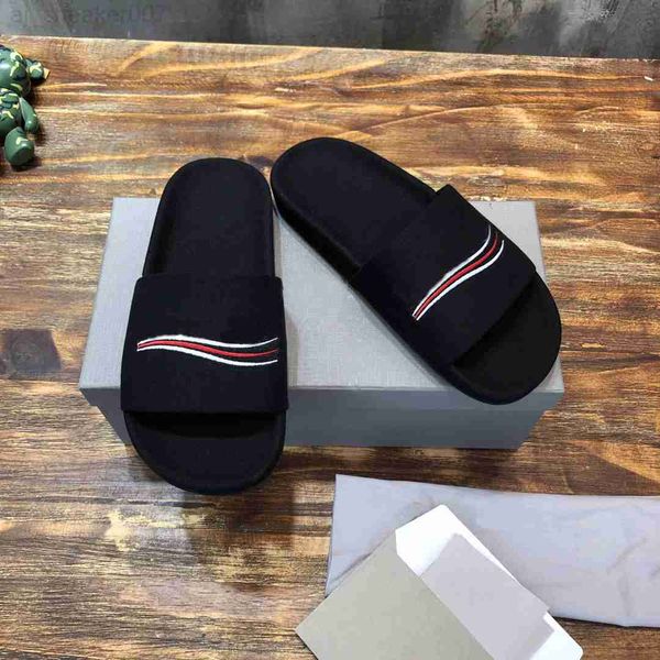 

furry slide chunky pool sandal designer paris embroidery women men slippers recycled flat platform summer fashion wool slides sandals, Black