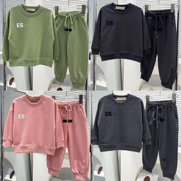 

kids clothes essential baby sets fears tracksuites designer casual children youth long sleeve pullover pants kid infants letter printed hood, White