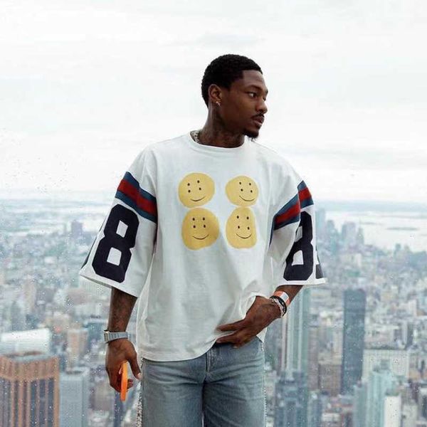 

men's t-shirts big oversize kapital kountry t shirt men women puff print 1 1 high-quality kapital tee 55 casual short sleeve t230209, White;black