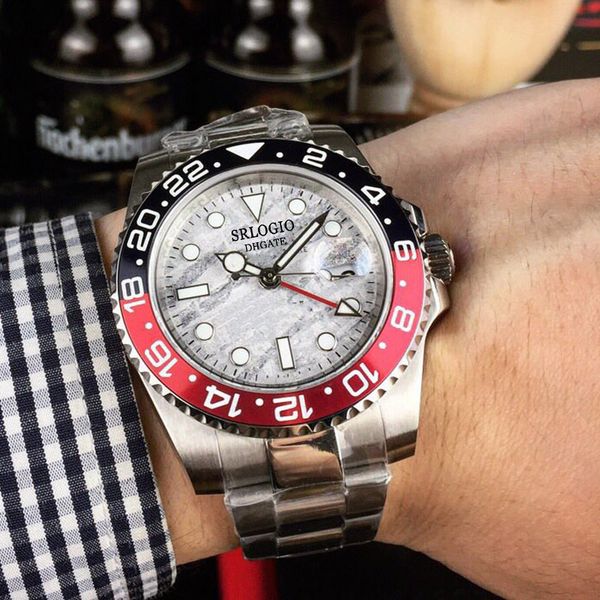 

watch mens watch automatic mechanical watches fashion wristwatch sapphire stainless steel strap wristwatches montre de luxe waterproof lumin, Slivery;brown