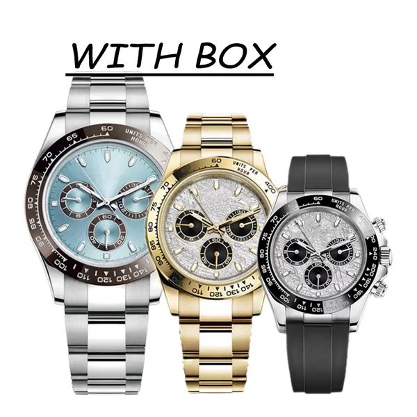 

luxury watch roles mens automatic mechanical watches sapphire glass 40mm stainless steel sky blue dial solid clasp montre de luxe super lumi, Slivery;golden