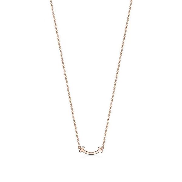 

multiple styles t smile pendant necklace chain necklace luxury brands fashion diamond necklace gold rose gold silver necklace valentines day