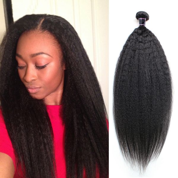 

9a brazilian remy hair bundles kinky straight 1 bundle #1b natural black