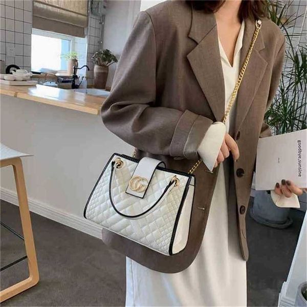 

30% off handbag 2023 new bag factory store lingge embroidery chain slant span shoulder tote lady
