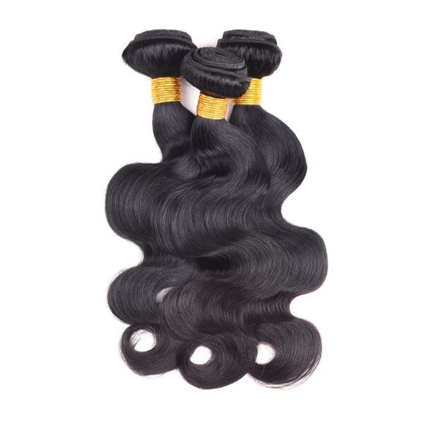 

9a brazilian remy hair bundles bodywave 1 bundle #1b natural black