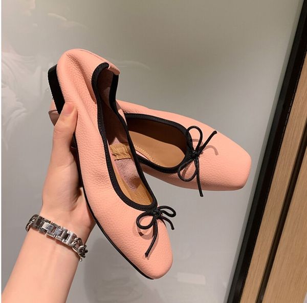 

bow tie flats peans shoes fashion slip on womens driving boats genuine leather lady flats, Black