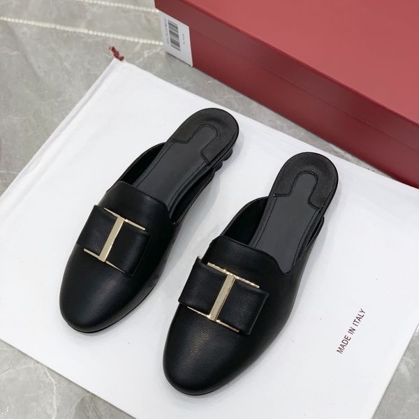 

2023 new arrival leather slipper and shoes for women put it on beautiful and comfortable, Black