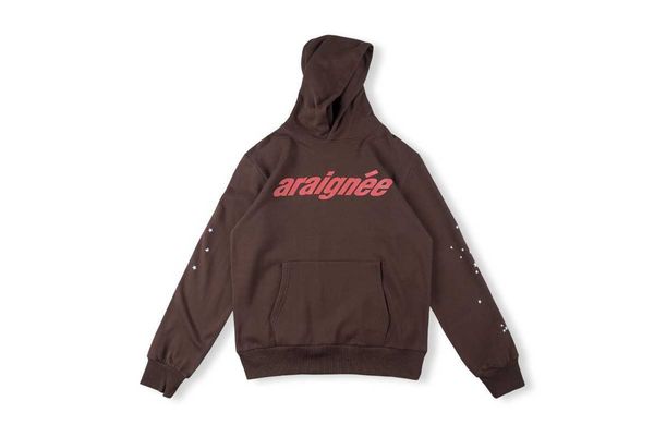 

men's hoodies sweatshirts 23ss foam star letter print sp5der 555 hoodies men women eu size 100 cotton sp5der 555 pullover fashion autum, Black