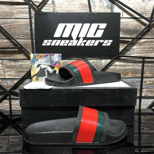 

with box mens soft massage rubber designer slipper womens slides sandals summer beach outdoor shoes cool slippers fashion wide ladys indo zx, Black