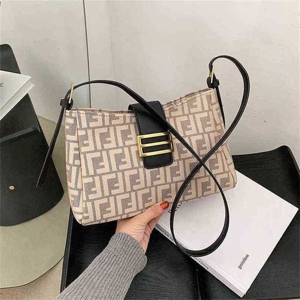 

30% off handbag 2023 new bag temperament women's shoulder leather letter crescent trend armpit