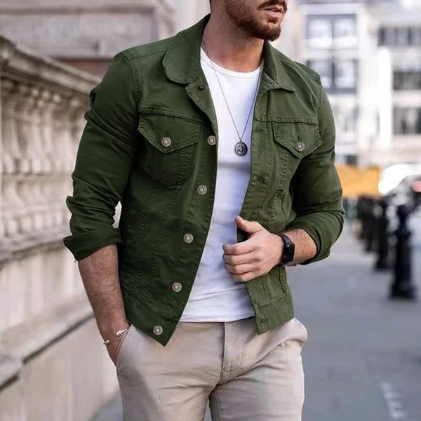 

men's jackets mens denim jacket slim fit fashion jeans jackets pocket jacket coat men handsome spring autumn classic black white coat 2, Black;brown