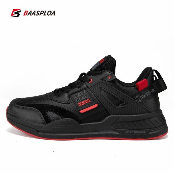 

dress shoes baasploa fashion walking for men mens designer leather lightweight sneakers male outdoor sports running 230208, Black