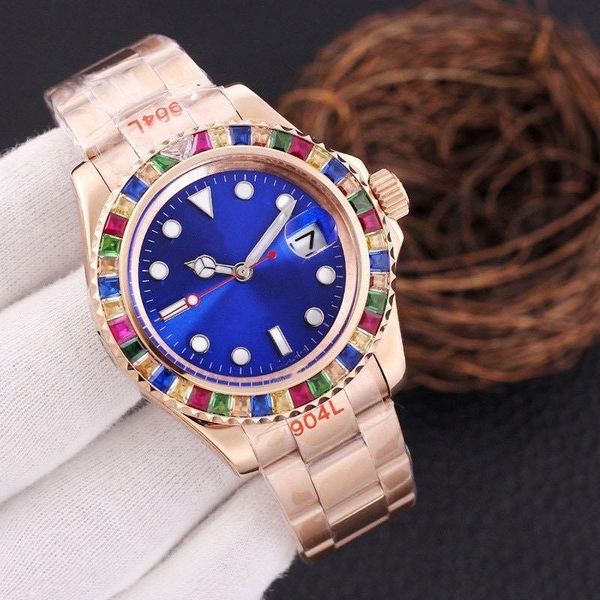 

luxury women's watch designer classic fashion automatic watch encrusted with colored diamond sized 41mm sapphire glass is a ladies&#039, Slivery;brown