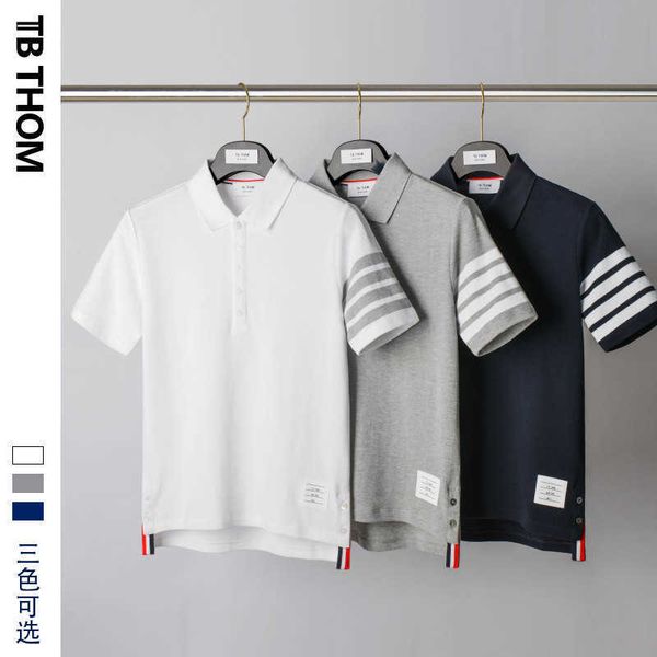 

t-shirts tom tee brown short sleeve round neck 23ss stripe leisure casual fashion designer classic polo shirt summer business men's tb, White;black