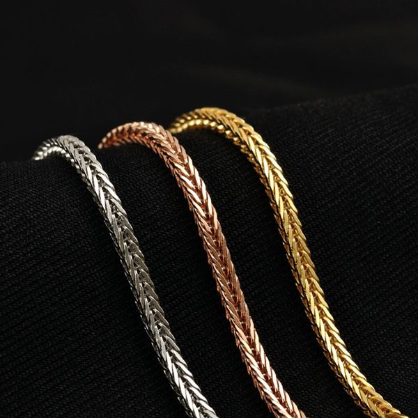 

beaded necklaces miqiao 925 sterling silver chopin chain platinum rose gold color long 40 45 50 55 60 65 70 80 cm wide 16 mm men women neckl