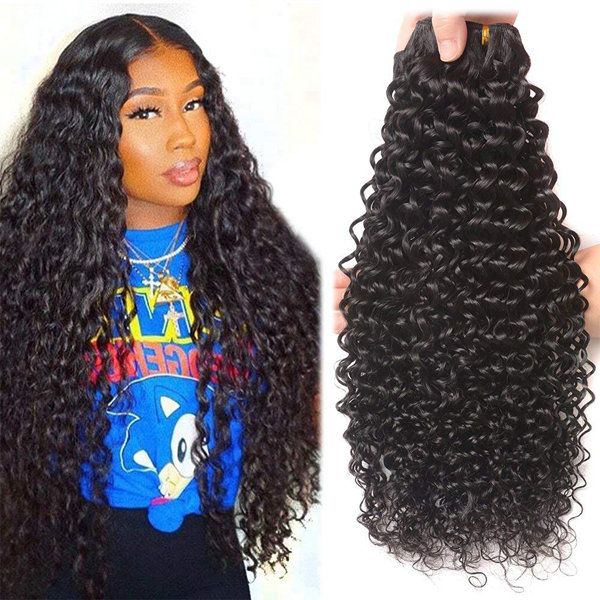 

9a brazilian remy hair bundles water wave 1 bundle #1b natural black