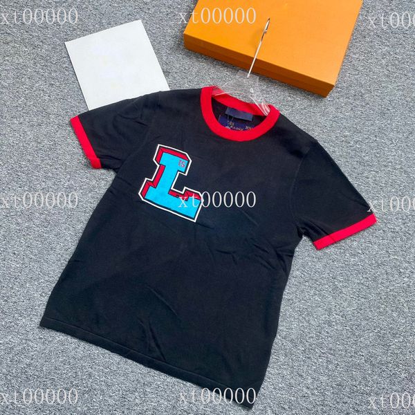 

23ss designer letter printed t shirts tee sweatshirt fashion high street short sleeves summer casual t-shirt breathable men women crew neck, Black;brown