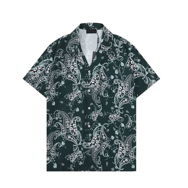 

23 designer shirt mens fashion geometric print bowling shirt hawaiian casual shirt men slim fitting short sleeve versatile t-shirt -3xl, White;black