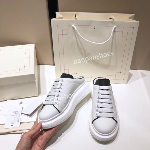 

2023 mixed-material space dress shoes sneakers spring autumn flat platform daddy luxury women patchwork lace up designer casual shoes size34, Black