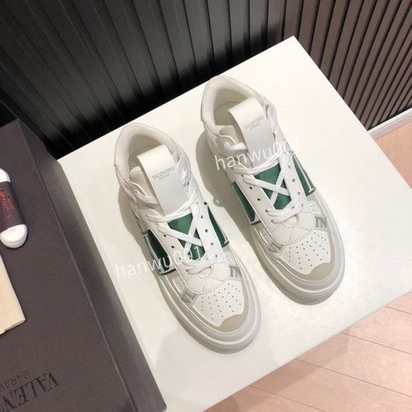 

designer casual shoes men women calfskin shoes vintage suede sneakers reflective trainer platform sneaker patchwork leisure shoe, Black