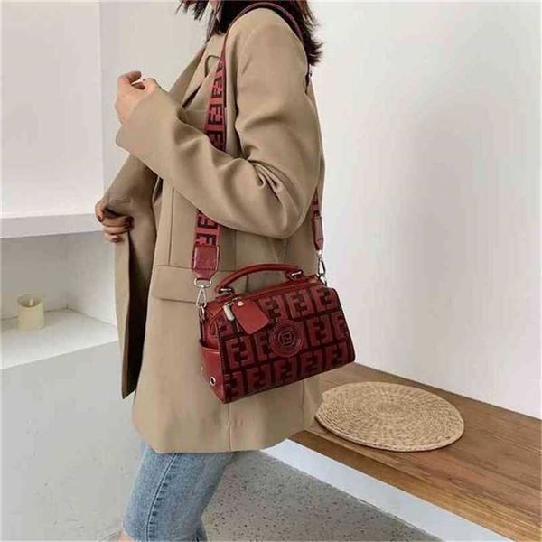 

12% off handbag 2023 new bag carry small pillow wide multicolor letter hand strap messenger