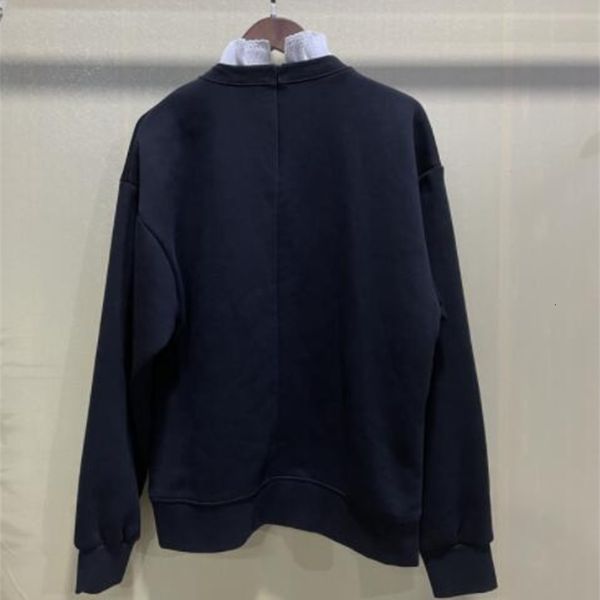 

women's hoodies sweatshirt autumn printing high collar floral round sweatshirt leisure loose 230208, Black