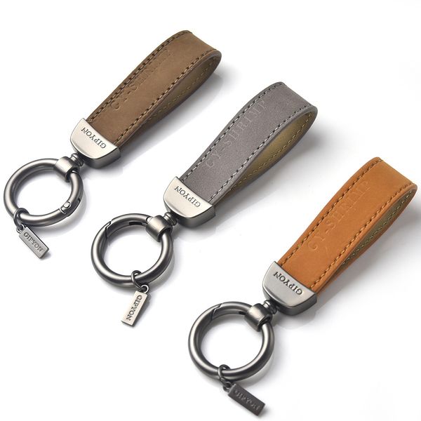 

wholesale car key chain pendant leather key chain female metal ring keyring male small gift logo, Silver