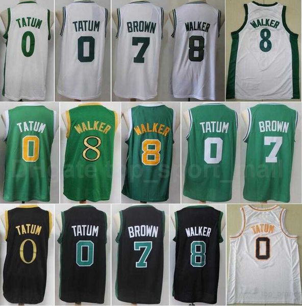 

edition earned city kemba walker jersey 8 men basketball jaylen brown 7 jayson tatum 0 home black green white stitched high quality, Black;red