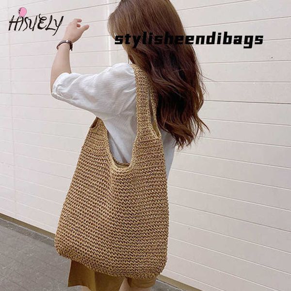 

shoulder bags 2023 new bohemian straw bag summer handmade beach large capacity vacation rattan totes seaside handbag bolsas 0209/23