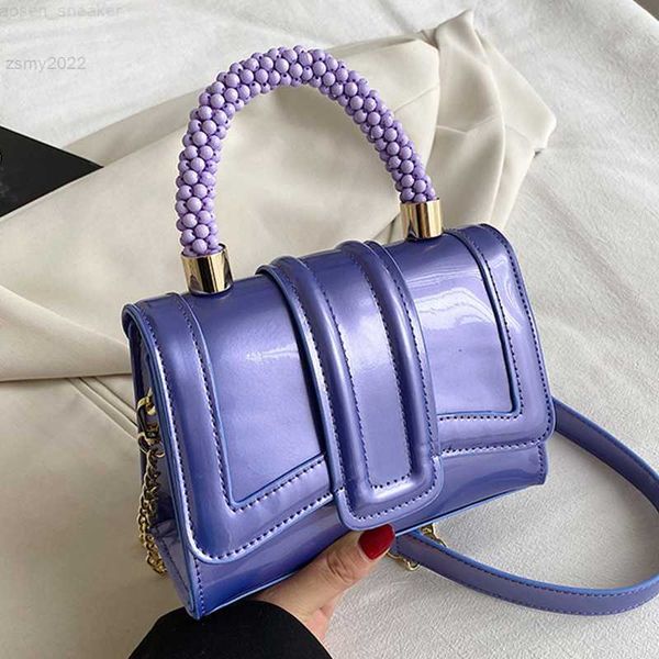 

solid pu leather shoulder crossbody chain square bags for women 2022 small women's designer flap handbag trend female armpit bag