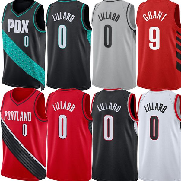 

por custom damian 0 lillard basketball jerseys trai blazer men anfernee simons jerami grant gary payton jusuf nurkic justise winslow shaedon, Black;red