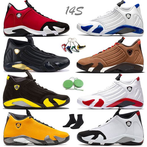 

14s jumpman 14 basketball shoes winterized 40-47 men defining moments hyper royal candy cane reverse ferrar yellow thunder black toe trainer
