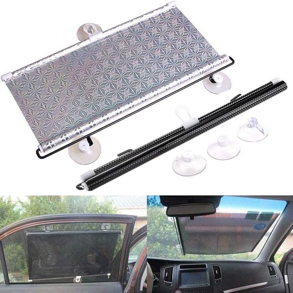 

universal suction cup sunshade window roller sun shade screen cover blind protector foldable car auto windshield sheet curtain
