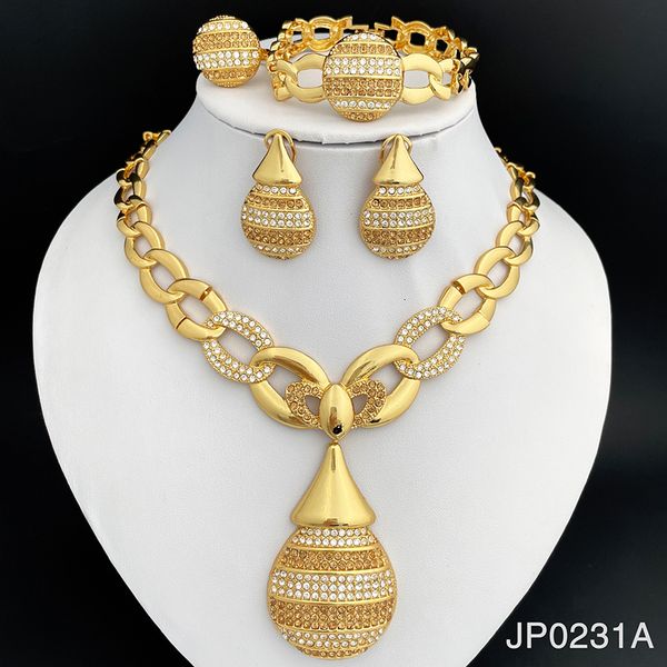 

bracelet necklace dubai gold color jewelry sets for women ring link large pendant necklac earrings set beautiful wedding party gift 230209, Silver