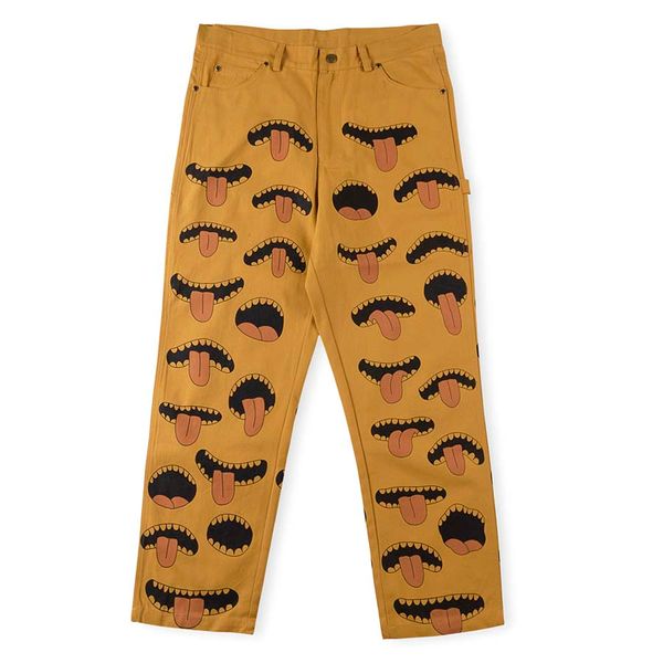 

khaki pants printed men women quality pant hip hoptrousers, Black