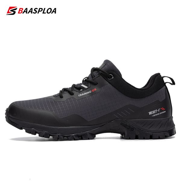 

dress shoes baasploa mens antiskid wearresistant hiking fashion waterproof outdoor travel shoes sneaker comfortable male 230208, Black