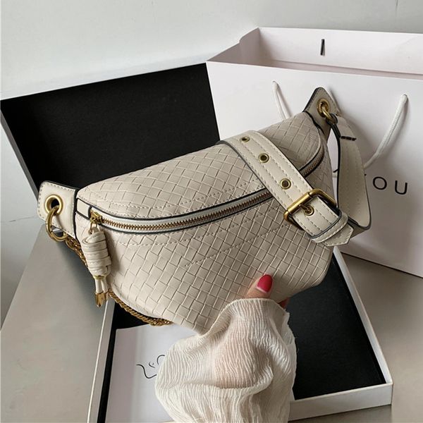 

waist bags brand designer chest for women knitting crossbody chains ladies handbag travel fashion 230208