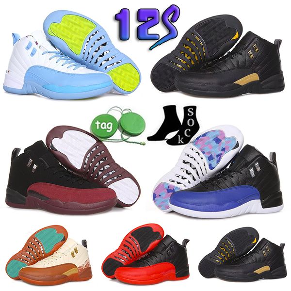 

jumpman 12 12s basketball shoes xiii mens womens flower white a ma maniere black twist dark concord university gold playoffs sneakers traine