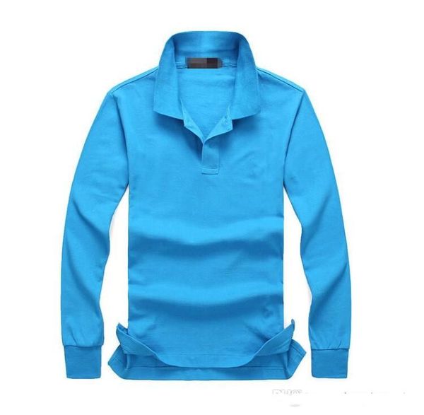 

autumn new large polo shirt men's embroidery casual slim fashion t-shirt long-sleeved lapel shirt, White;black