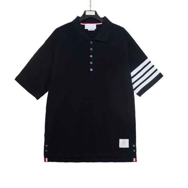 

t-shirts tom tee brown short sleeve round neck 23ss stripe leisure casual fashion designer classic polo shirt brand tb summer single-sleeve, White;black
