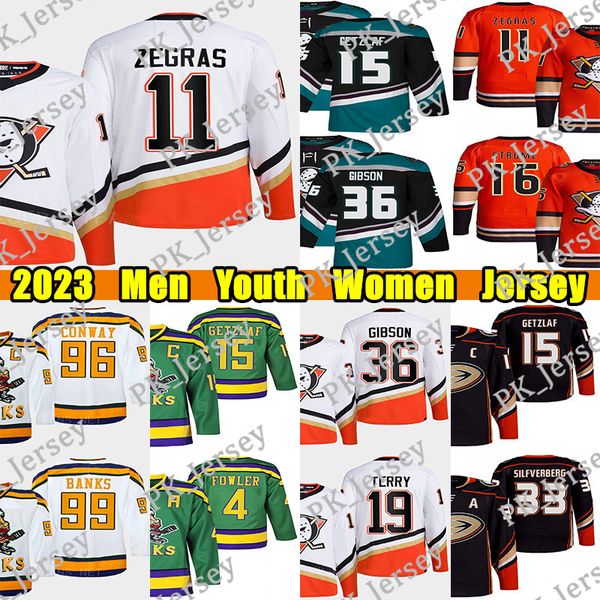 

#11 trevor zegras reverse retro hockey jersey #21 leo carlsson #19 troy terry #15 ryan getzlaf cam fowler john gibson paul kariya jakob silf, Black;red