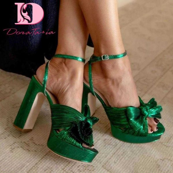 

sandals luxury brand design ladies solid thick high heels sandals fashion bow platform summer women's sandals party elegant shoes woman, Black